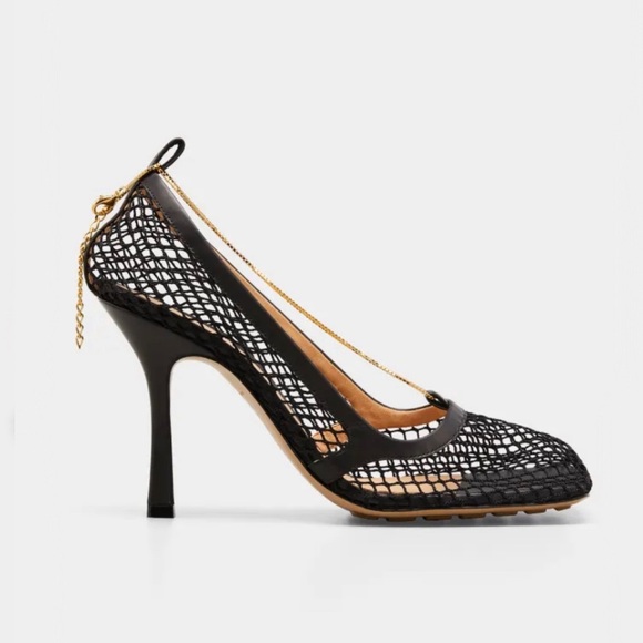Bottega Veneta Shoes - Bottega Veneta Stretch Pumps with Chain